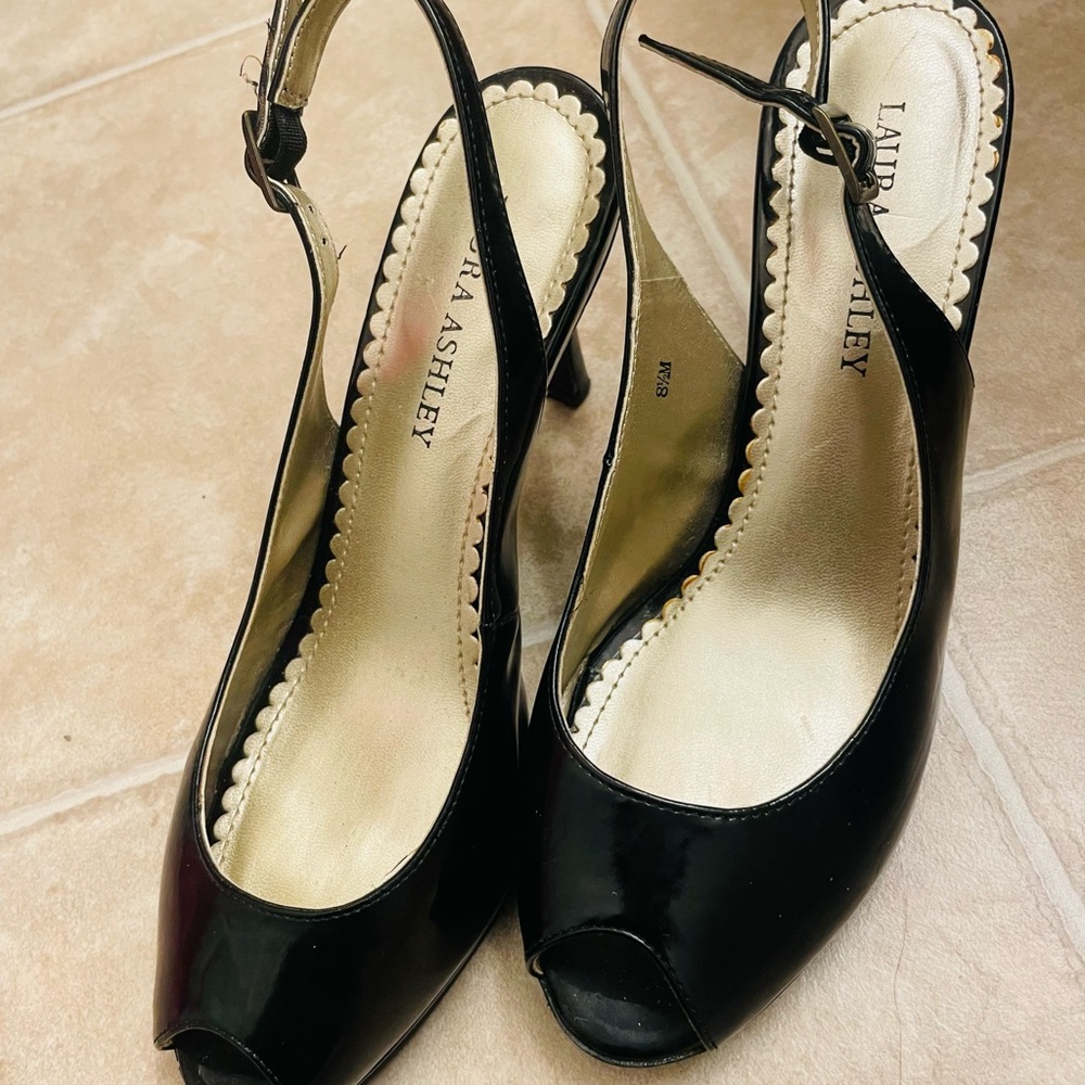 Laura Ashley Black Classic Heels